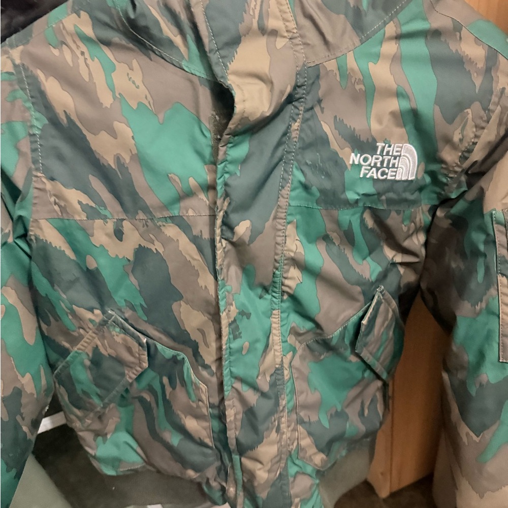 The North Face Green and Tan Jacket